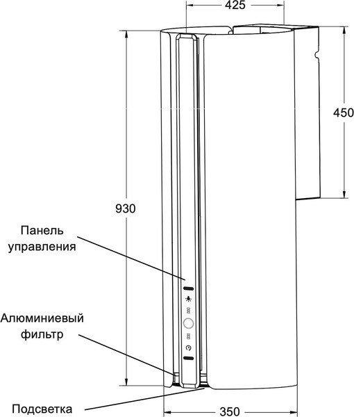 Вытяжка коробчатая Lex Toro 350 / CHTI000420