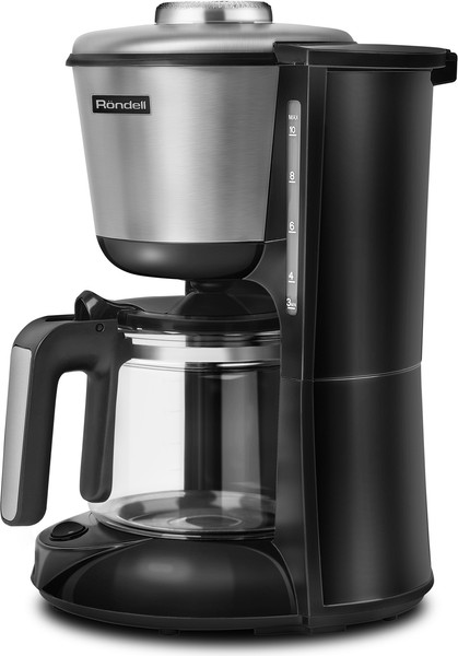 Капельная кофеварка Rondell RDE-1100 (серебристый/черный) - фото