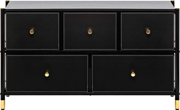 Комод Импэкс Нирита/Хайди широкий 5 ящиков (черный)