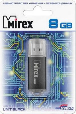 Usb flash накопитель Mirex Unit Black 8Gb / 13600-FMUUND08 - фото