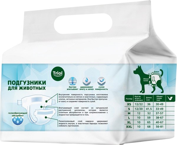 Подгузники для животных Triol Hygiene / 10541011