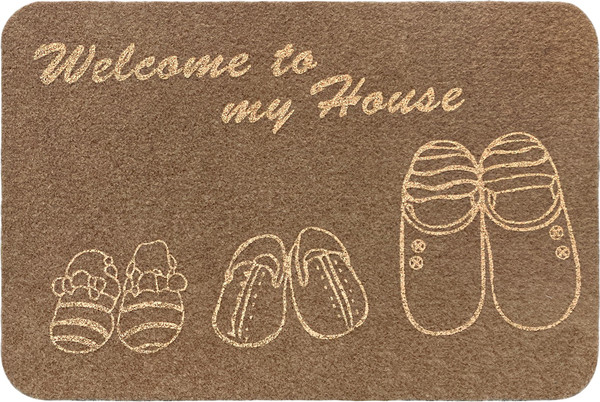 Коврик грязезащитный ComeForte Велюр Тапочки - фото
