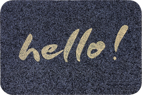 Коврик грязезащитный ComeForte Велюр Hello 40x60 - фото