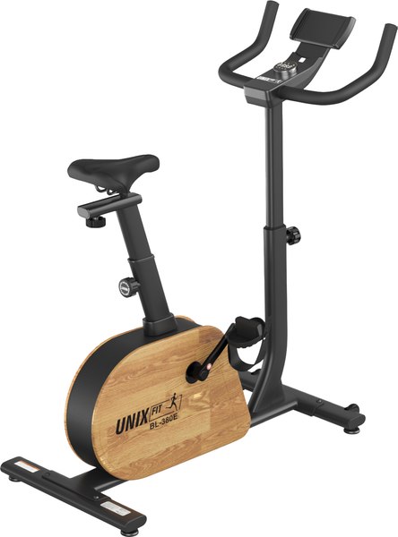 Велотренажер UNIX Fit BL-380E Wood / MBBL380E - фото