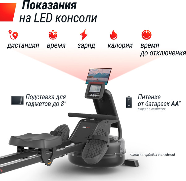 Гребной тренажер UNIX Fit Water Rower 340 / RMWT340