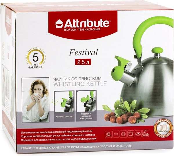 Чайник со свистком Attribute Festival ASS309