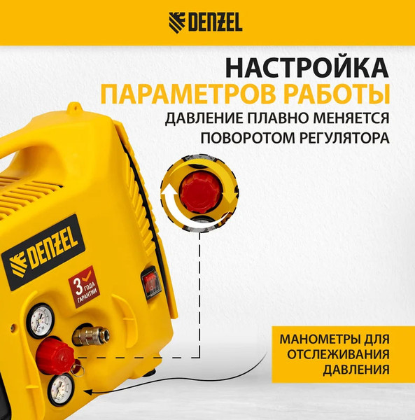 Воздушный компрессор Denzel DL1300 / 58011