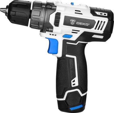 Аккумуляторная дрель-шуруповерт Deko DKCD12V Snow White SET1 / 083-1106