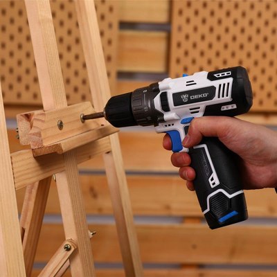 Аккумуляторная дрель-шуруповерт Deko DKCD12V Snow White SET1 / 083-1106