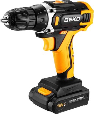 Аккумуляторная дрель-шуруповерт Deko Sharker 16V в кейсе / 083-1108
