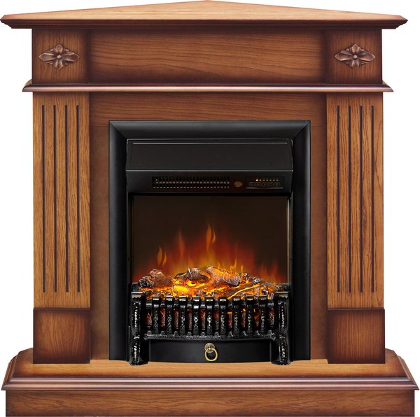 Каминокомплект Смолком Brighton Corner Std-Asp Fobos FX M Black RC - фото