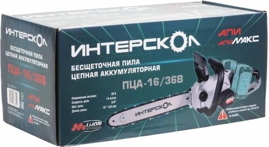 Пила цепная аккумуляторная Интерскол ПЦА-16/36В (825.0.0.70)