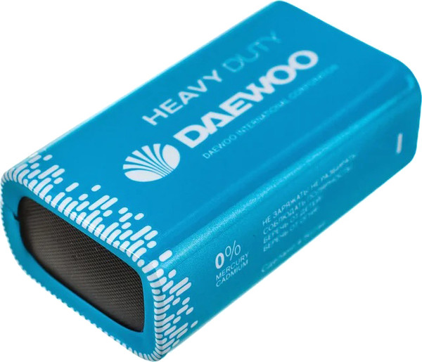 Комплект батареек Daewoo Heavy Duty 6F22 SP1 / 5029217