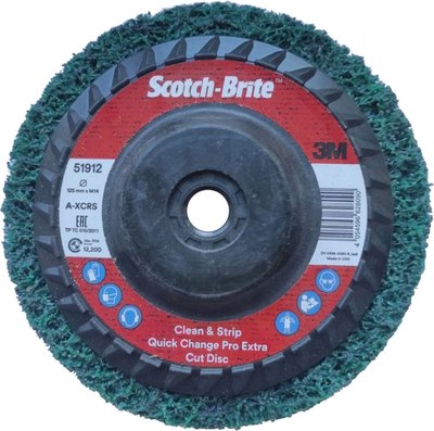 Шлифовальный круг 3M Clean&Strip XT Pro Extra Cut XC-RD 125мм M14 / 51912 - фото