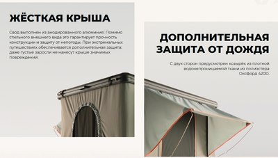 Палатка на крышу автомобиля Artelv Roof Tent R / ATRT215130R