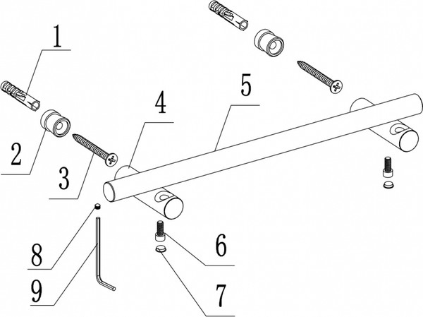 Держатель для полотенца Abber Osten 316 AA1853BG