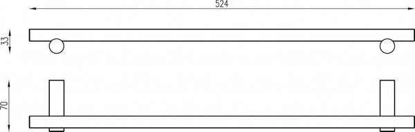 Держатель для полотенца Abber Osten 316 AA1856BST