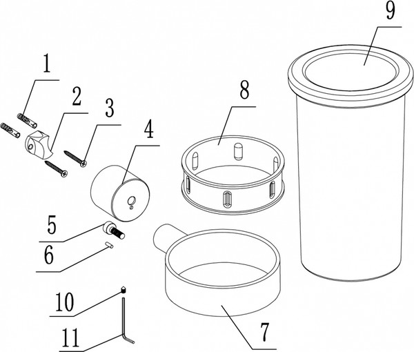 Стакан для зубной щетки и пасты Abber Osten 316 AA1861BGG