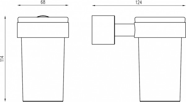 Стакан для зубной щетки и пасты Abber Osten 316 AA1861BGG