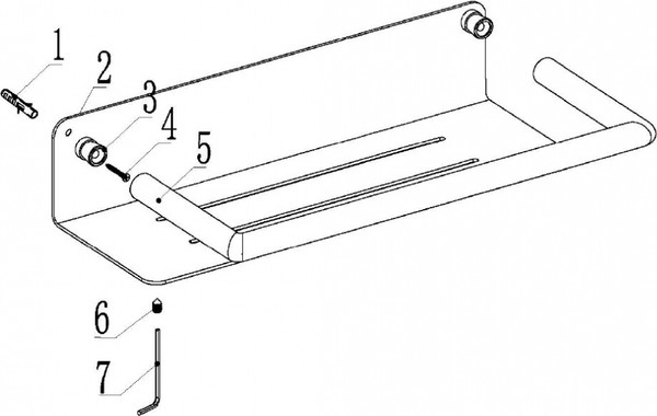 Полка для ванной Abber Osten 316 AA1862BG