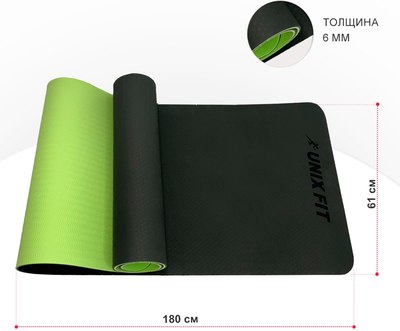 Коврик для йоги и фитнеса UNIX Fit YMU6MMGN