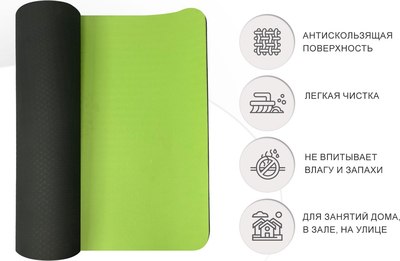 Коврик для йоги и фитнеса UNIX Fit YMU6MMGN