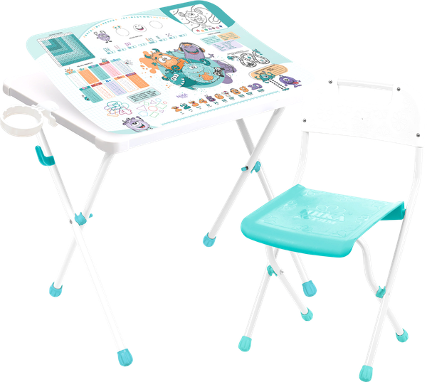 Комплект мебели с детским столом Ника Математика с монстриками / КА3/ММ - фото