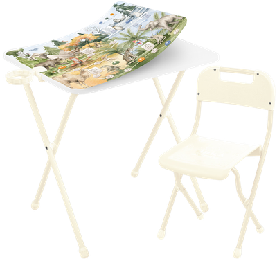 Комплект мебели с детским столом Ника В мире животных / КА3/Ж - фото