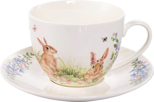 Чашка с блюдцем SIJ Spring Bunny GC2514 - фото