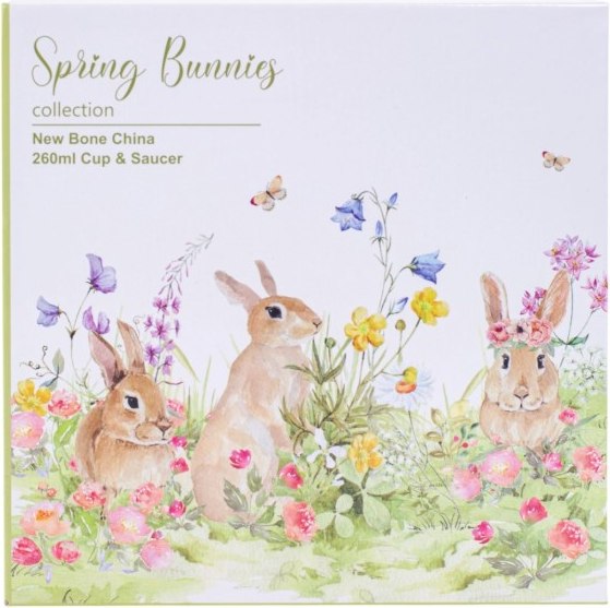 Чашка с блюдцем SIJ Spring Bunny GC2514