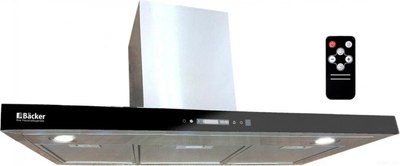 Вытяжка Т-образная Backer CH90E-TGL200 SSBK Glass