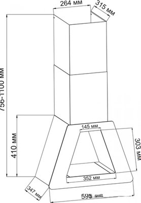 Вытяжка купольная Backer KH60Е-F1