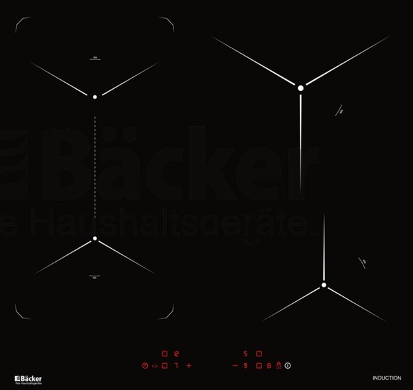 Индукционная варочная панель Backer BIH604-1T-S4 Black - фото