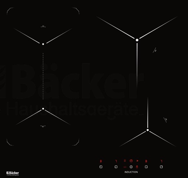 Индукционная варочная панель Backer BIH604-1T-S5 Black - фото
