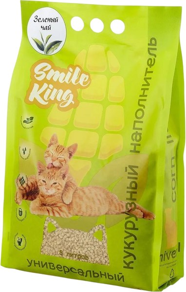 Наполнитель для туалета Smile King Кукурузный универсальный / SK-002 - фото