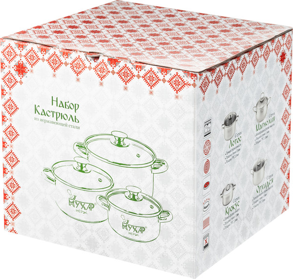 Набор кастрюль Кухар Лотос Традиция КЛ2-23С