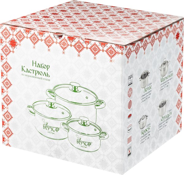 Набор кастрюль Кухар Лотос Традиция КЛ2-13С