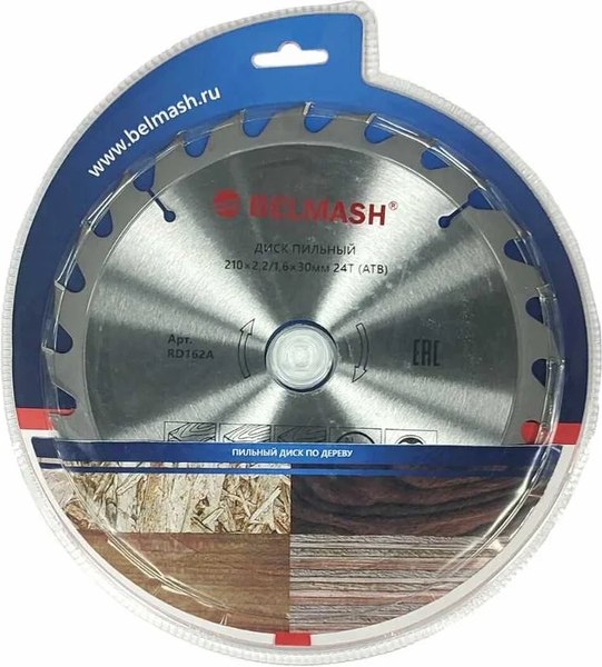 Пильный диск БЕЛМАШ 210x2.2/1.6x30 24T / RD162A