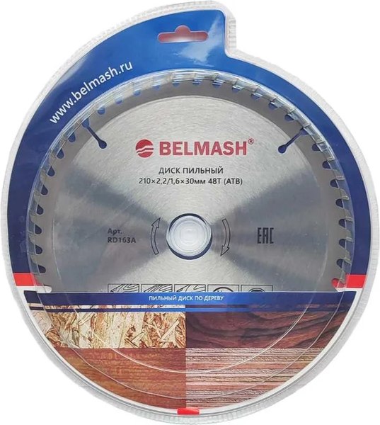 Пильный диск БЕЛМАШ 210x2.2/1.6x30 48T / RD163A