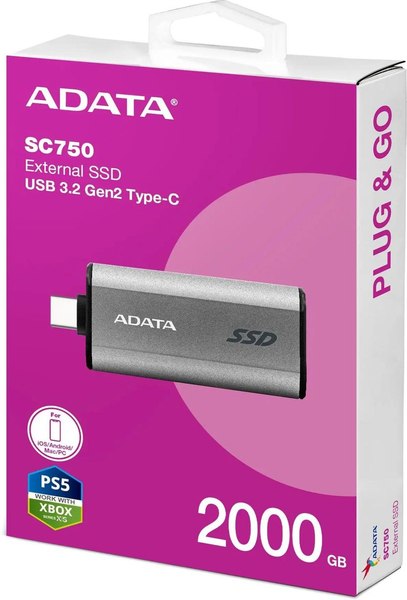 Внешний жесткий диск A-data SC750 2TB (SC750-2000G-CCBK)