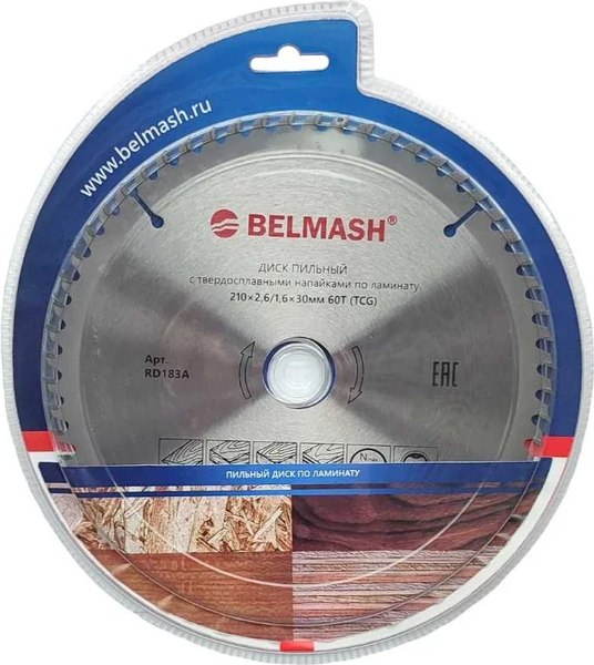 Пильный диск БЕЛМАШ 210x2.6/1.6x30 60T / RD183A