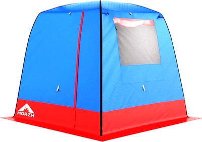 Палатка-баня MORZH 1 окно (синий/красный) - фото