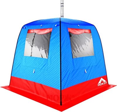 Палатка-баня MORZH 2 окна (синий/красный)
