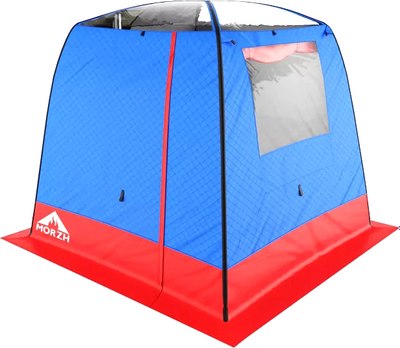 Палатка-баня MORZH Sky 1 окно (синий/красный) - фото