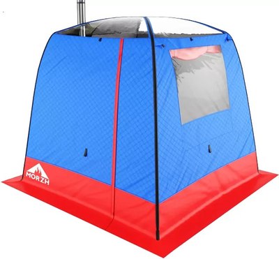 Палатка-баня MORZH Sky 1 окно (синий/красный)