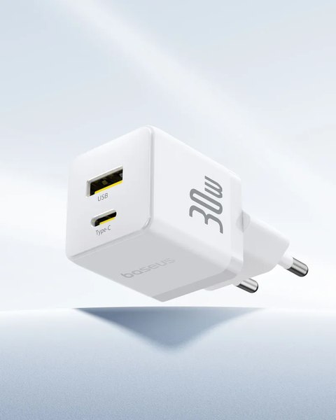 Адаптер питания сетевой Baseus Palm C+U 30W EU / P1011160A213-00