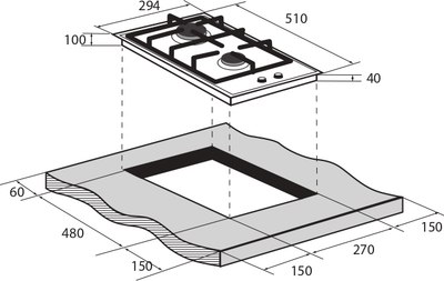 Газовая варочная панель Zugel ZGH292B