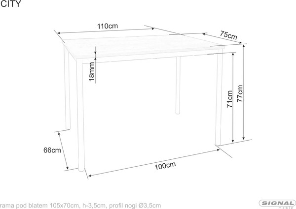 Обеденный стол Signal City 110