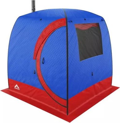 Палатка-баня MORZH Lux 1 окно (синий/красный)