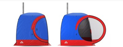 Палатка-баня MORZH Lux 1 окно (синий/красный)